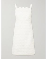 Valentino Garavani - Mossi Broderie Anglaise Cotton Mini Dress - Lyst