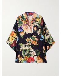 Dolce & Gabbana - Hemd Aus Charmeuse Aus Einer Seidenmischung Mit Blumenmuster - Lyst