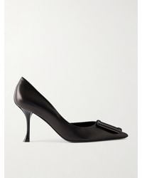 Roger Vivier - Viv Ville 85 Buckled Leather Pumps - Lyst