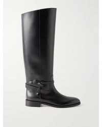 Jimmy Choo - Lawton Knotted Leather Knee Boots - Lyst
