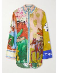ALÉMAIS - Mlak Printed Silk-Twill Shirt - Lyst