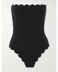 Marysia Swim - Chesapeake Trägerloser, Wendbarer Badeanzug Aus Stretch-Crêpe Mit Wellenkante - Lyst