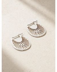 L'Atelier Nawbar - Flat Ray Large 18-Karat Diamond Hoop Earrings - Lyst
