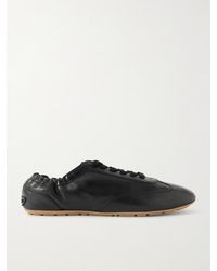 Saint Laurent - "Lewis" Leather Sneakers - Lyst