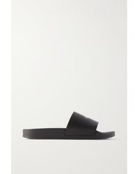 Sandales à plaque Arrows Cuir Off-White c/o Virgil Abloh en coloris Noir Femme Chaussures Chaussures plates Sandales plates 
