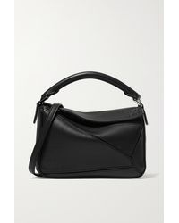 Loewe Womens Black Puzzle Small Multi-function Leather Bag