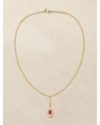 AMRAPALI LONDON - Navratna 18-Karat, Ruby And Diamond Necklace - Lyst