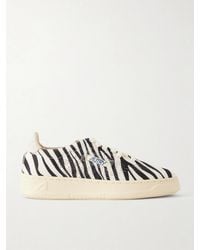 Autry - Easyknit Suede-Trimmed Zebra-Print Knitted Sneakers - Lyst