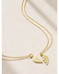 Jennifer Meyer - Mini Piece Of My Heart Set Of Two 18-Karat Necklaces - Lyst