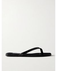TOTEME - Croc-Effect Leather Flip Flops - Lyst
