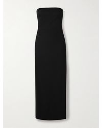 Matteau - Strapless Wool-Blend Crepe Midi Dress - Lyst