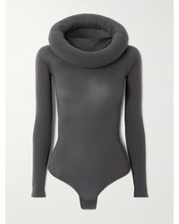 Alaïa - Hooded Stretch-Jersey Bodysuit - Lyst