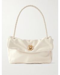 Bottega Veneta - Madison Medium Intrecciato-Trimmed Leather Shoulder Bag - Lyst