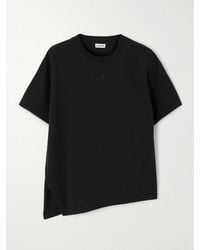 Loewe - Anagram Asymmetric Cotton-Blend Jersey T-Shirt - Lyst