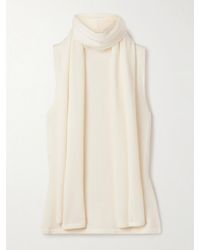 STAUD - Canal Scarf-Detailed Wool Turtleneck Top - Lyst