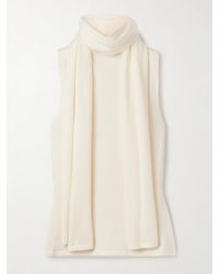 STAUD - Pull Sans Manches À Col Roulé En Laine À Écharpe Canal - Lyst