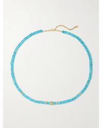 Sydney Evan - Lucky Icon Kette Mit Türkisen, Diamanten Und Details Aus 14 Karat - Lyst