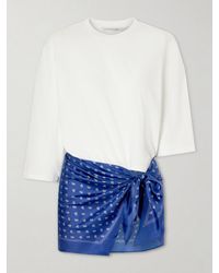 Christopher Esber - Bandana Printed Cotton And Silk-Blend T-Shirt - Lyst