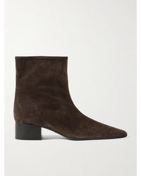 KHAITE - Andee Suede Ankle Boots - Lyst