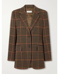 Max Mara - Mxmgalgosce Houndstooth Wool And Cotton-Blend Blazer - Lyst