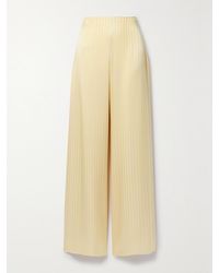 Loro Piana - Dresden Silk-Satin Jacquard Wide-Leg Pants - Lyst