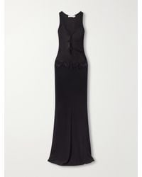 Christopher Esber - Verner Cut-Out Ribbed-Detail Lace-Trimmed Jersey Midi Dress - Lyst