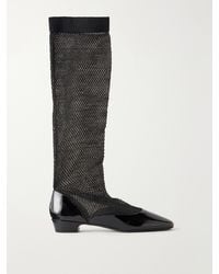 Herbert Levine - All That Jazz 25 Mesh-Trimmed Patent Leather Boots - Lyst