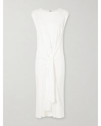 TOTEME - Tie-Detailed Cotton Midi Dress - Lyst