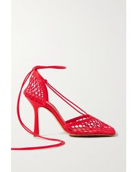 lace mesh pumps