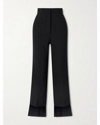 KHAITE - Rae Cropped Crepe Straight-Leg Pants - Lyst