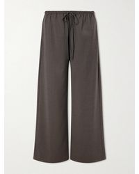 St. Agni - Everyday Wool-Blend Wide-Leg Pants - Lyst