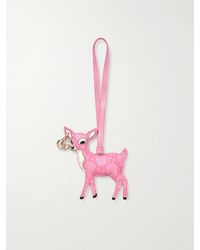 Gucci - Embellished Leather-Trimmed Coated-Canvas Bag Charm - Lyst