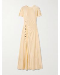 Rabanne - Embellished Stretch-Satin Maxi Dress - Lyst
