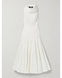 Jacquemus - Triana Midikleid Aus Baumwollpopeline Mit Falten - Lyst