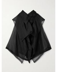 KHAITE - Santana Layered Draped Silk-Organza Top - Lyst