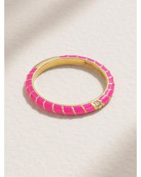 Yvonne Léon - Alliance 9-Karat, Enamel And Diamond Ring - Lyst