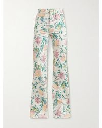 Chloé - Hoch Sitzende Jeans Mit Geradem Bein Und Blumenprint - Lyst
