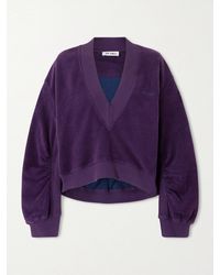 The Attico - Embroidered Cotton-Blend Velour Sweatshirt - Lyst