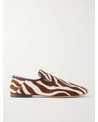 Wales Bonner - Dakar Zebra-Print Calf Hair Loafers - Lyst