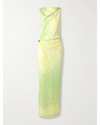 SIR. - Citterio Embellished Cutout Printed Crepe De Chine Maxi Dress - Lyst