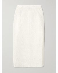 Alessandra Rich - Sequin-Embellished Tweed Midi Skirt - Lyst