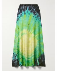 Gabriela Hearst - Tie-Dyed Cashmere Midi Skirt - Lyst