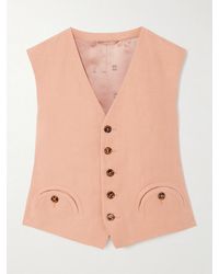 Blazé Milano - Flica Feral Silk And Linen-Blend Vest - Lyst