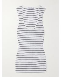 Another Tomorrow - Net Sustain Striped Ribbed-Knit Tank - Lyst