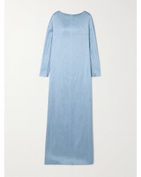 Emilia Wickstead - Uriela Plissé-Satin Maxi Dress - Lyst