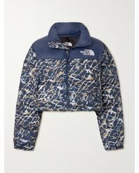 The North Face - Nuptse Reversible Cropped Embroidered Quilted Shell Down Jacket - Lyst