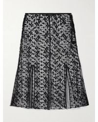 Kiki de Montparnasse - Embroidered Tulle Midi Skirt - Lyst