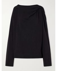 Dries Van Noten - Gathered Cotton-Jersey T-Shirt - Lyst