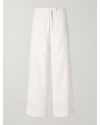 lemlem - Desta Striped Cotton Wide-Leg Pants - Lyst