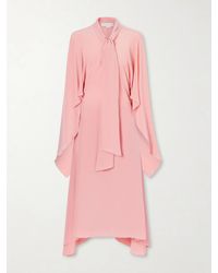 Stella McCartney - Tie-Detailed Silk Midi Dress - Lyst